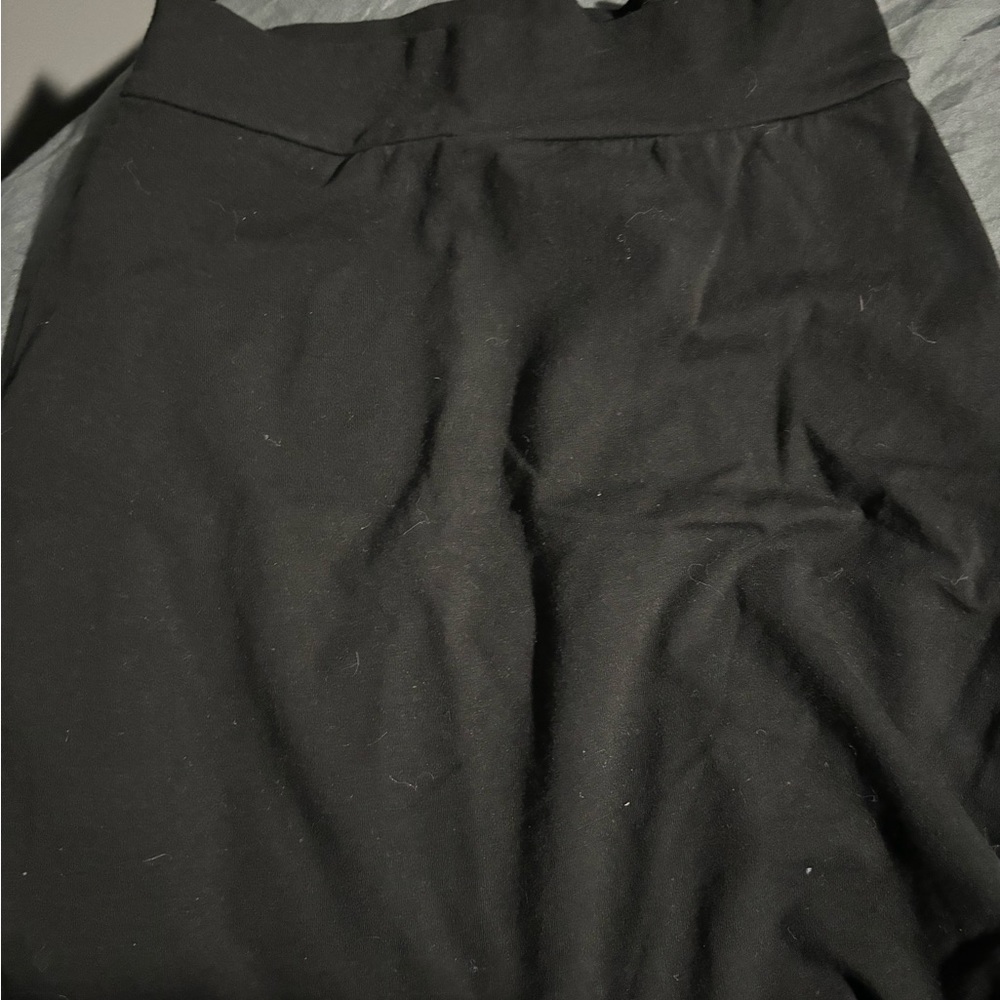 black mini skirt